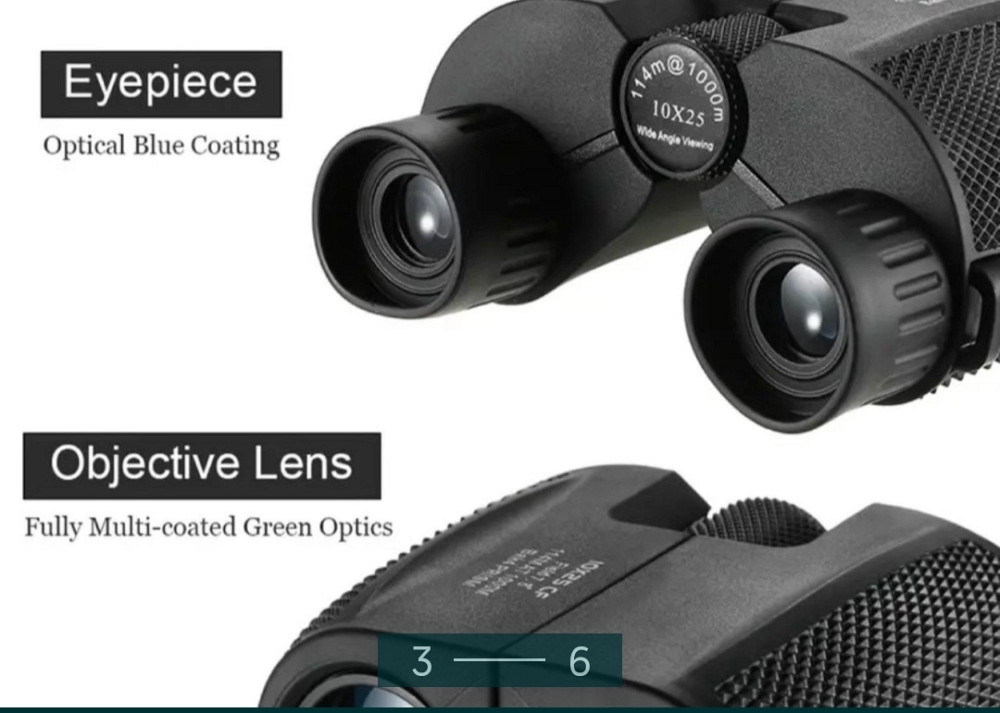 Професійний бінокль 10x25 з призмою BAK4 Київ - фото 4