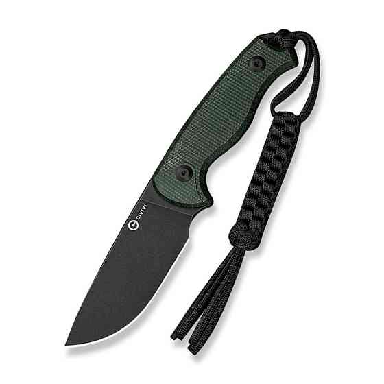 Нож фиксированный тактический Civvi Timberbark, (8.1 см) 14C28N / Micarta темно-зеленый Киев