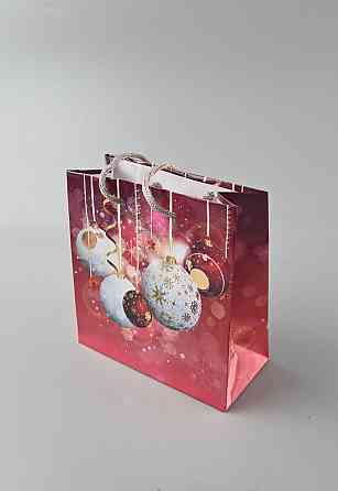 Новорічні паперові, подарункові пакети з ручкою Чашка 16/16/8-030 (12 шт) Харків