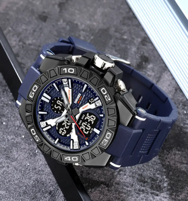 Годинник чоловічий наручний спортивний Skmei 2220 (Синій) Київ - фото 6