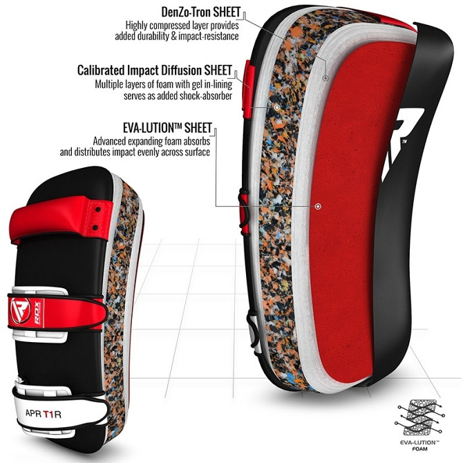 Пади для тайського боксу RDX Red (2шт) Кам'янське - фото 2