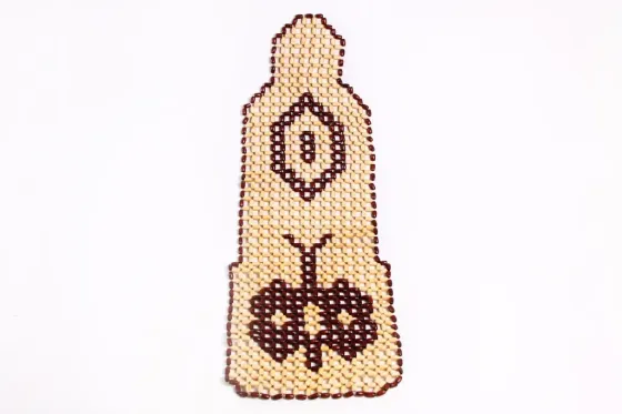 Накидка на сидушку масажна кости лак 110*40см темно-коричневий./бежевий Вінниця