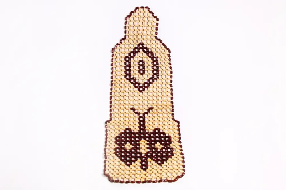 Накидка на сидушку массажная кости лак 110*40 см темно-коричн./бежевый Винница - изображение 1