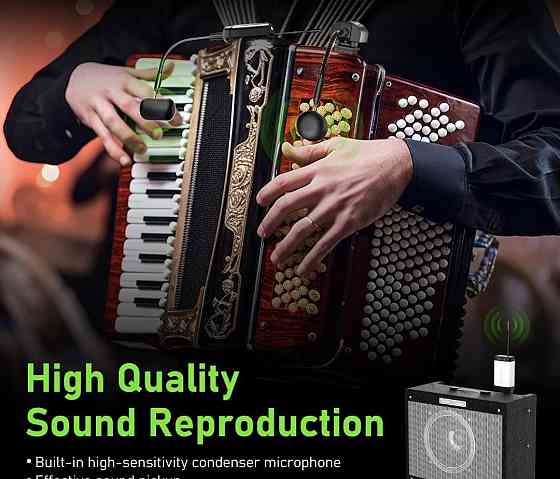 Радіосистема подвійний мікрофон для акордеона баяна ACEMIC Q2/AT-5 Харків