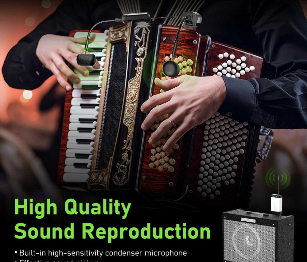 Радіосистема подвійний мікрофон для акордеона баяна ACEMIC Q2/AT-5 Харків - фото 2