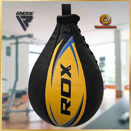 Пневмогруша боксерська RDX Gold 19 см – шкіряна швидкісна груша без кріплення для тренувань Київ