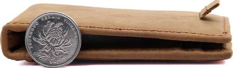 Зажим для денег из натуральной кожи Коричневый (Vintage) Киев - изображение 1