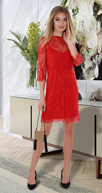 Красивое гипюровое платье двойка (42) Киев - изображение 4