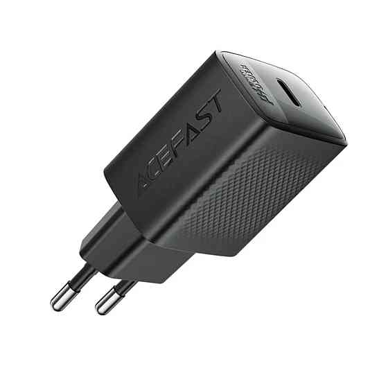 Мережевий зарядний пристрій ACEFAST A104 PD25W GaN single USB-C charger Black (6974316283355) Київ