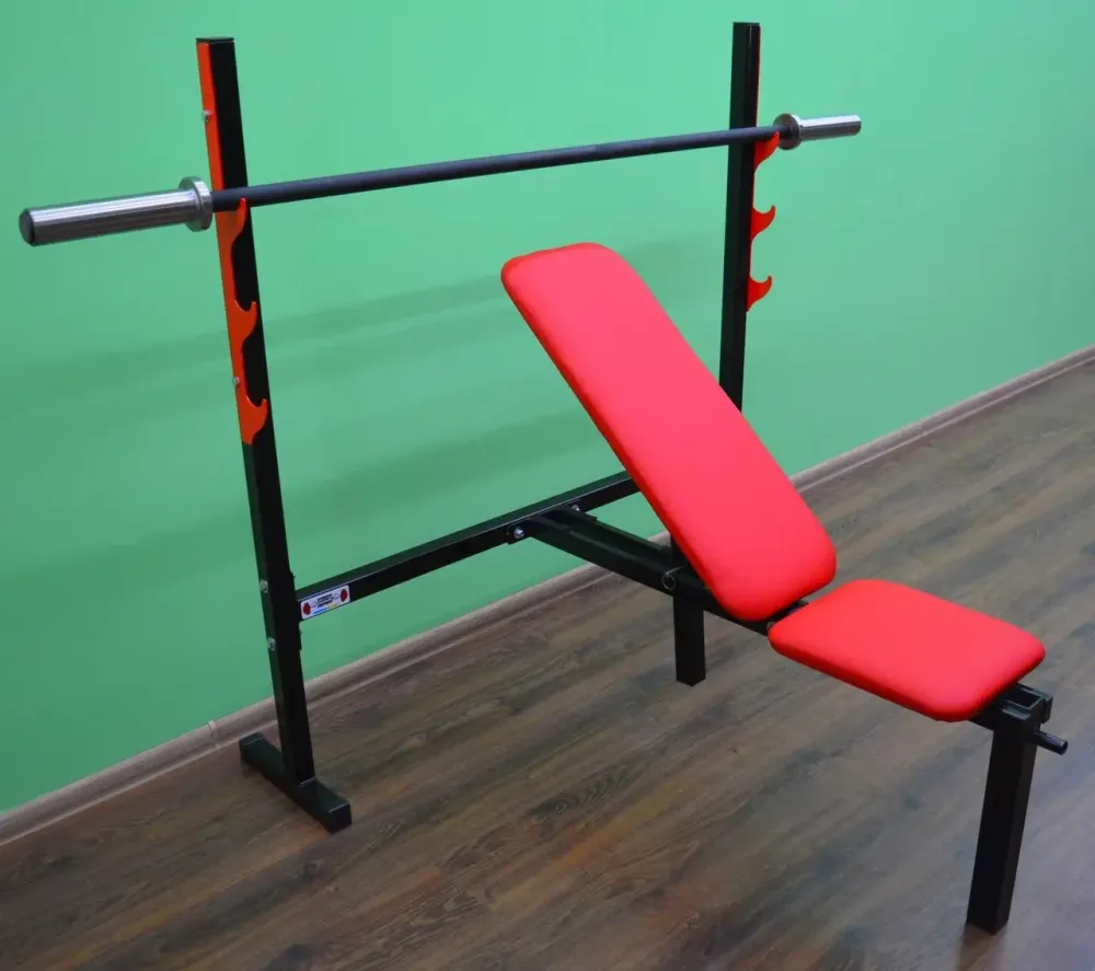 Скамья для жима со стойками Стандарт олимпийский Стойки, скамьи для жима и приседаний регулируемая Киев - изображение 6