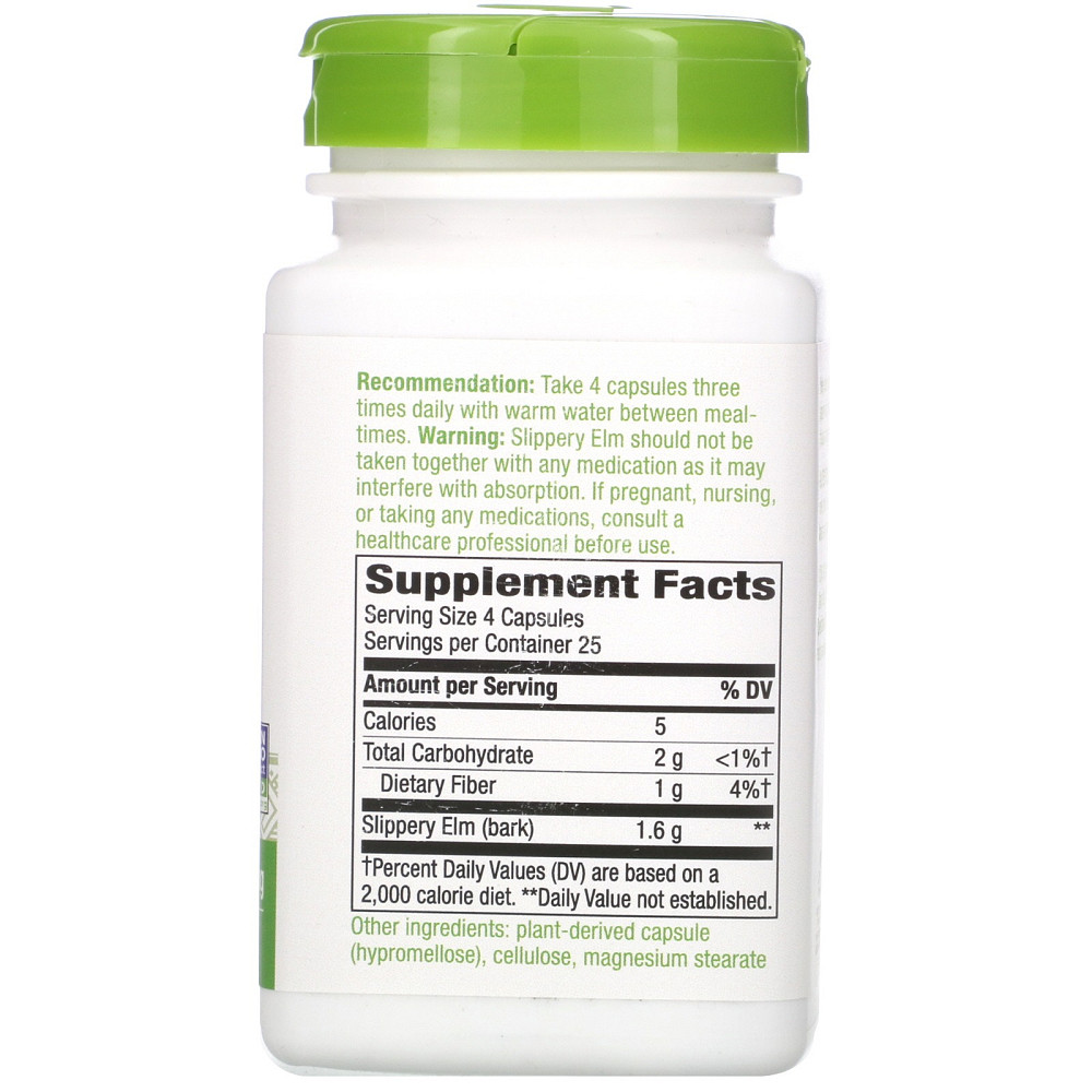 Скользкий Вяз (SLIPPERY ELM BARK) 100 капсул Київ - фото 2
