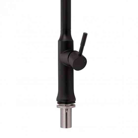 Змішувач для кухні Qtap Baruska з висувним виливом QTBAR9137103UB Black Matt чорний Київ