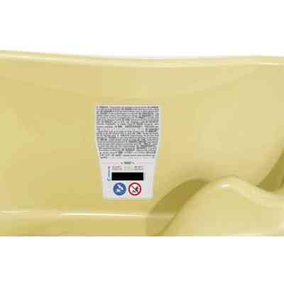 Ванночка Ok Baby Onda з анатомічною гіркою і термодатчиком, жовтий (38231300) Вінниця