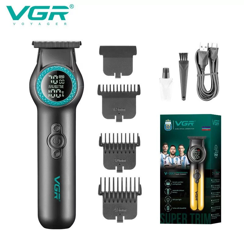 Електрична акумуляторна машинка для стрижки VGR V-990, Машинка для підстригання, Тример бездротовий TB-34 Київ - фото 5