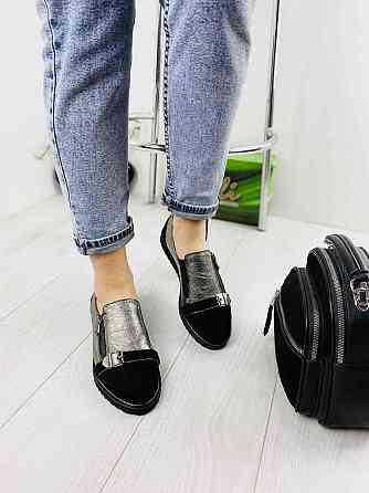 Olli Туфлі жіночі OLLI T-17-10120 графіт (весна-осінь, шкіра натуральна) (3277) Коломыя