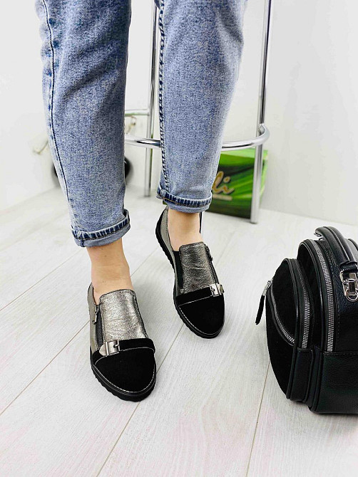 Olli Туфлі жіночі OLLI T-17-10120 графіт (весна-осінь, шкіра натуральна) (3277) Коломыя - изображение 6