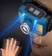 Налобний ліхтар Rablex RB955, жовтий+білий+червоний, T6+6хCOB, Zoom, Сенсор, акум, Type-C Дніпро