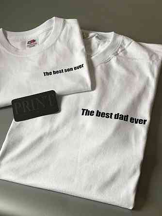 Футболки в стилі Family look для мами, тата та дитини — The best dad ever / The best son ever Чернівці