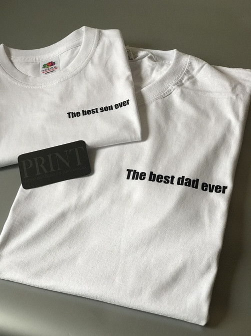 Футболки в стилі Family look для мами, тата та дитини — The best dad ever / The best son ever Чернівці - фото 2