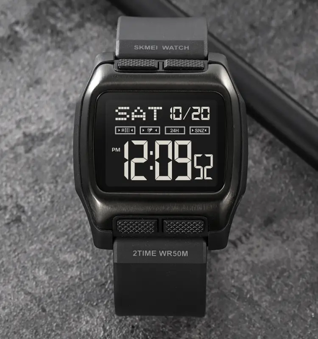 Годинник чоловічий спортивний наручний Skmei 2193 (Чорний з чорним циферблатом) Вінниця - фото 5