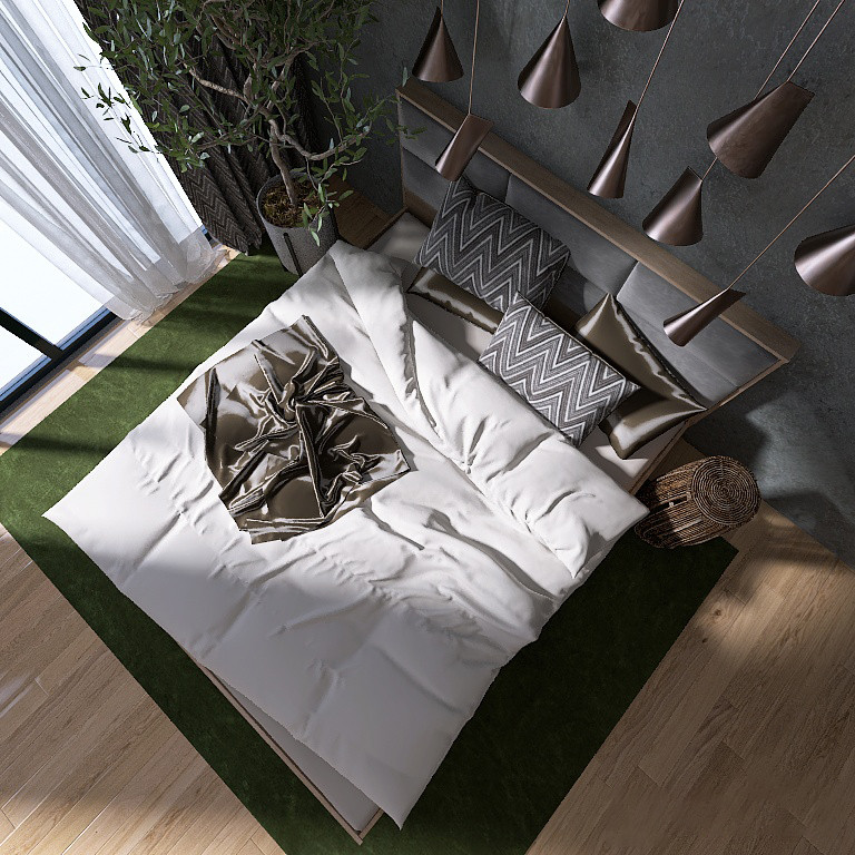 Кровать двуспальная Эверест КЛ-1400 Лайт (щит ДСП под матрас) 140х200 см Дуб сонома (DTM-4655) Львов - изображение 6