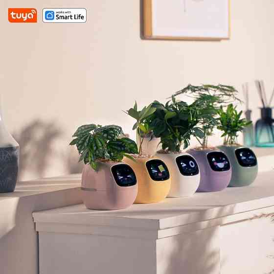 Інтерактивний розумний горщик для рослин Ivy Smart Planter Tuya AI, Yellow Киев