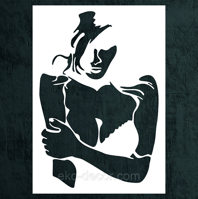 Декоративное настенное Панно «Силуэт женщины», Декор на стену 110*77 см, Белый Киев - изображение 7