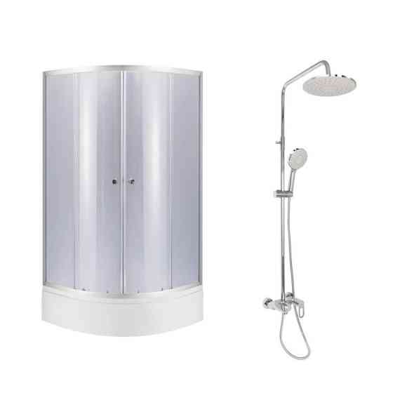 Комплект для душевой Latwa: Душевая кабина LLSC9090SATMIDGR2SET+Душевая система на 3 потребителя Киев