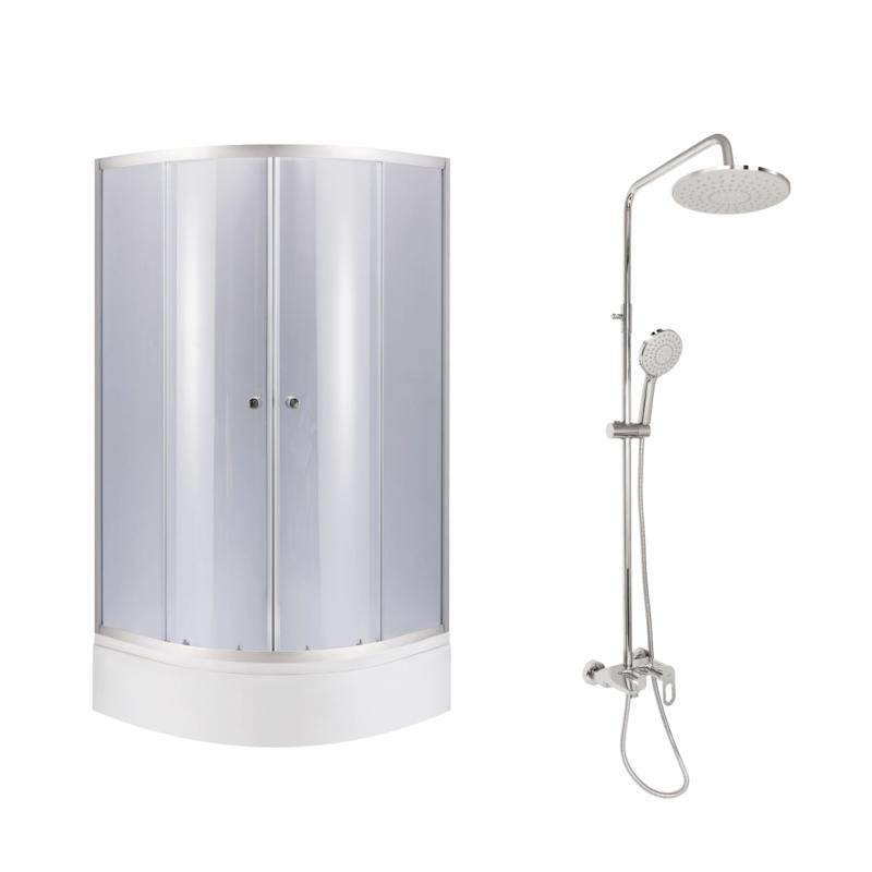 Комплект для душевой Latwa: Душевая кабина LLSC9090SATMIDGR2SET+Душевая система на 3 потребителя Киев - изображение 1