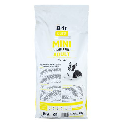 Корм сухий Brit Care Grain Free Mini Adult Lamb для дорослих собах мініатюрних порід з ягням 7 кг Київ - фото 3