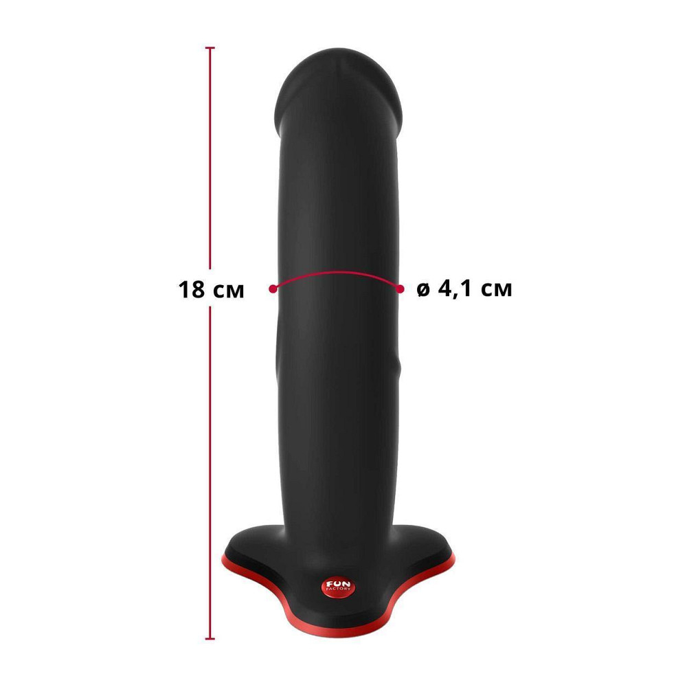 Фаллоимитатор Fun Factory THE BOSS STUB, черный, реалистичная текстура, длина 17,9 см, диаметр 4,1 см Sex Aura Киев - изображение 3