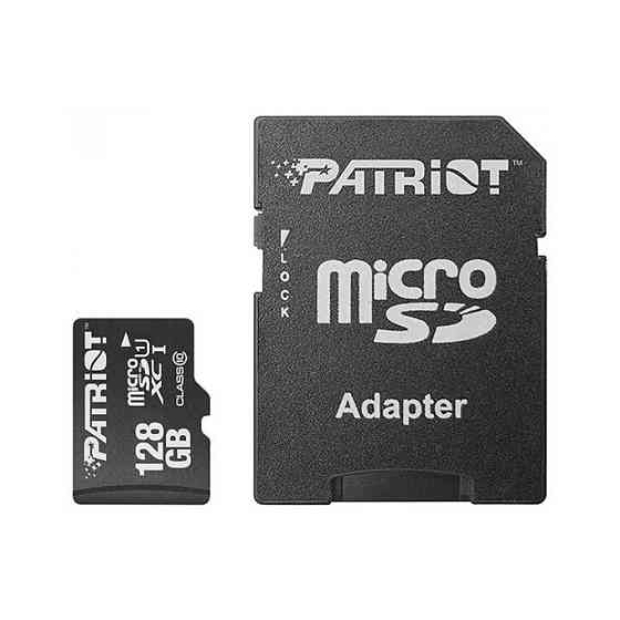 Карта пам`ятi  MicroSDXC 128GB UHS-I Class 10 Patriot LX + SD-adapter (PSF128GMCSDXC10) Київ