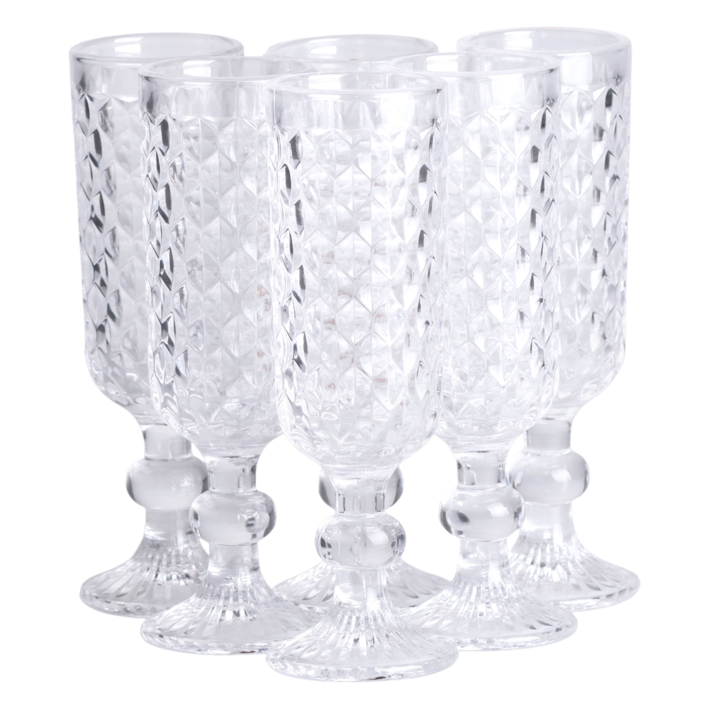 Yiwu Набір келихів для шампанського 6 штук 160 мл скляні HP-19-103 Коломия - фото 1