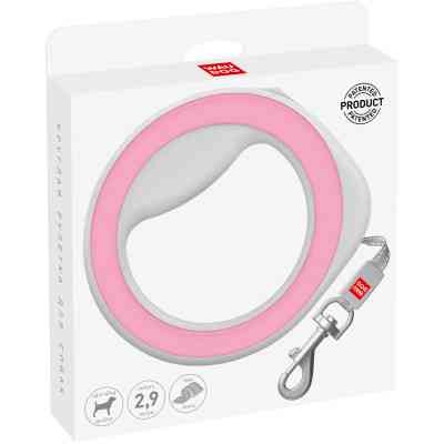 Поводок для собак WAUDOG R-leash светоотражающая лента XS-M до 40 кг 2.9 м розовый (81277) Винница