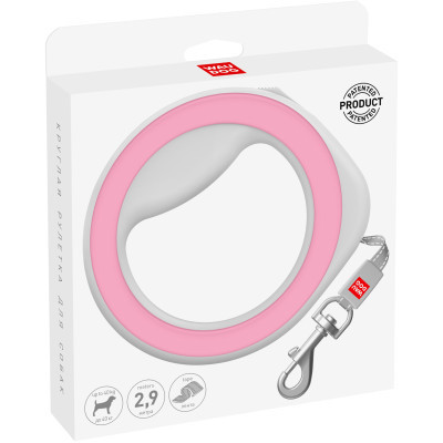 Поводок для собак WAUDOG R-leash светоотражающая лента XS-M до 40 кг 2.9 м розовый (81277) Винница - изображение 6