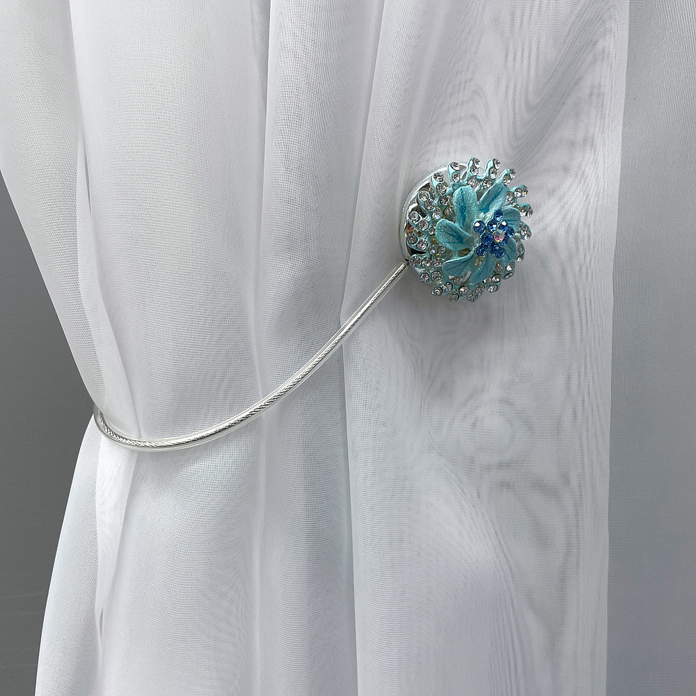 Магніти для штор та гардин "Flowers" набір 2 шт Блакитний (81-220) Київ - фото 2