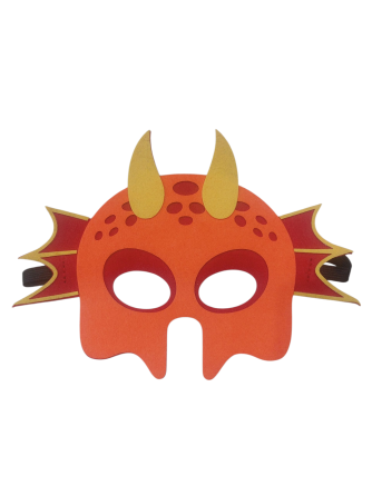 Детская маска Дракон one size оранжево-желтый Киев