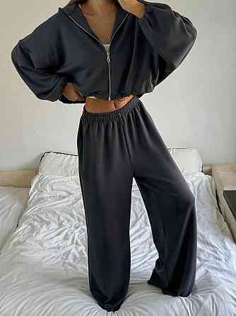 Жіночий трендовий костюм з турецького трикотажу oysho Графіт Одеса