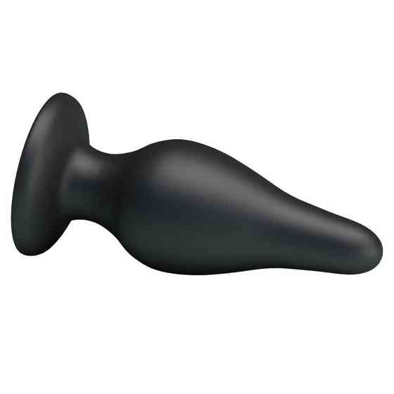 Анальна пробка - Pretty Love Sturdy Silicone Anal Plug Black Sex Aura Київ