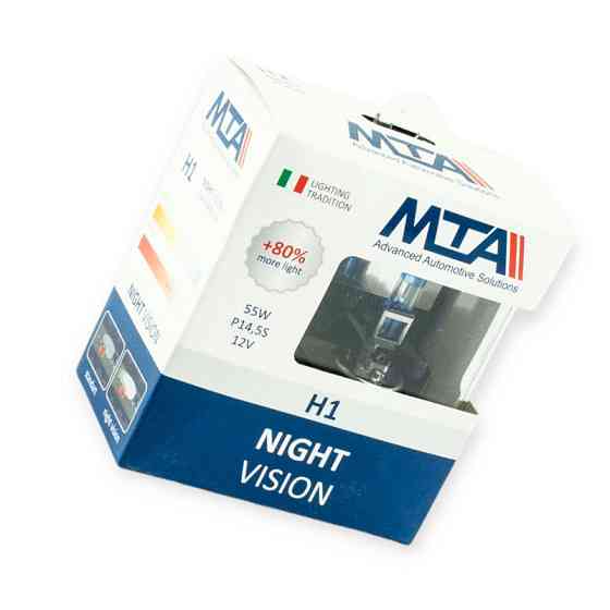 Автолампа 12V 55 W MTA Night Vision 80% (2шт) H1 Мукачево