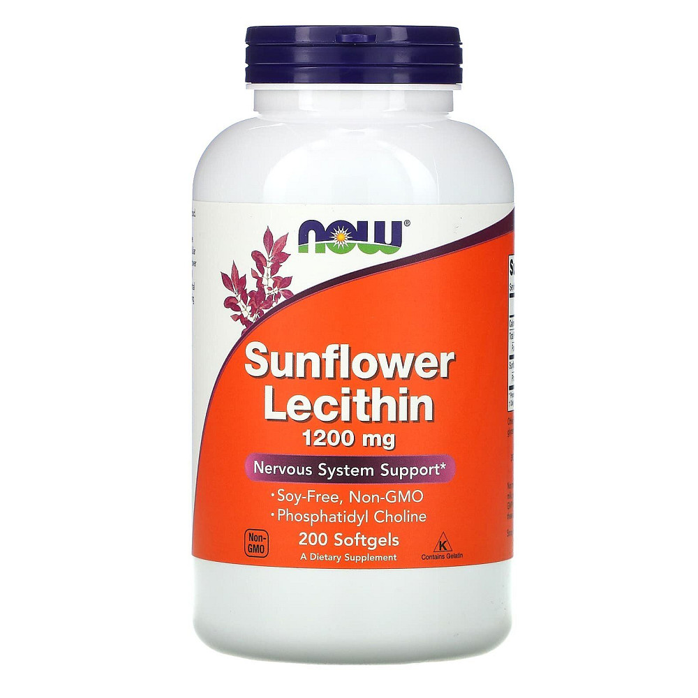 Лецитин подсолнечный (Sunflower Lecithin) 1200 мг 200 капсул Київ - фото 1