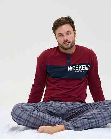 Чоловіча піжама зі штанами в карту — Weekend Tom John 93426 XL Київ