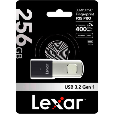 USB флеш накопитель Lexar 256GB JumpDrive Fingerprint F35 Pro USB 3.2 (LJDF35P256G-RNBNG) Винница - изображение 12