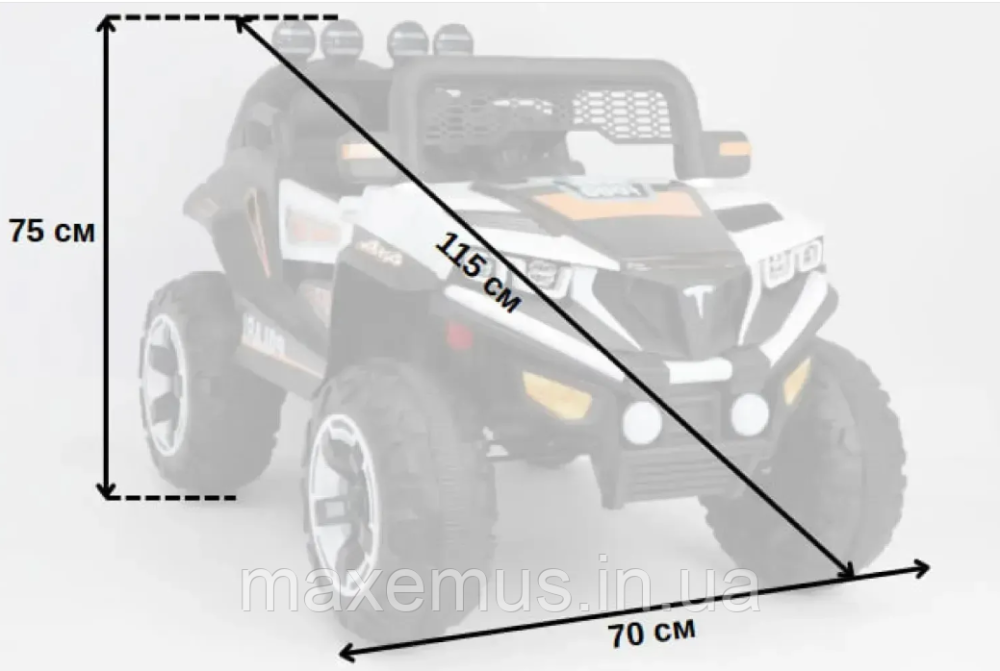 Детский электромобиль с пультом управления 4х4 Spoko SP V 50 электромобиль для детей аккумуляторный белый Мостиска - изображение 3