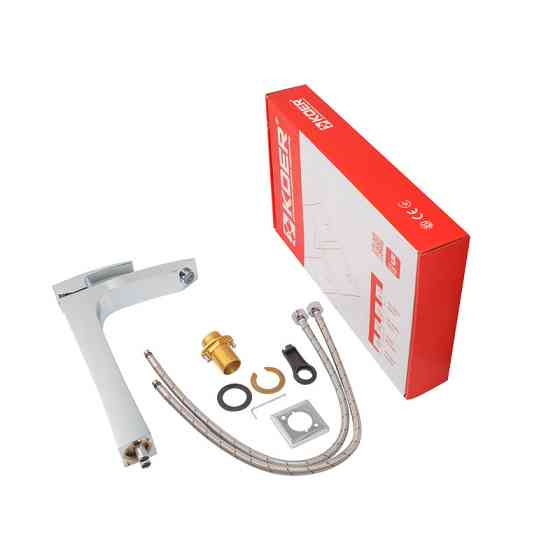 Високий змішувач для умивальника Koer KB-11007-01 хром (KR3440) Харків