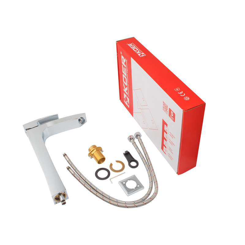 Высокий смеситель для умывальника Koer KB-11007-01 хромированный (KR3440) Харьков - изображение 5