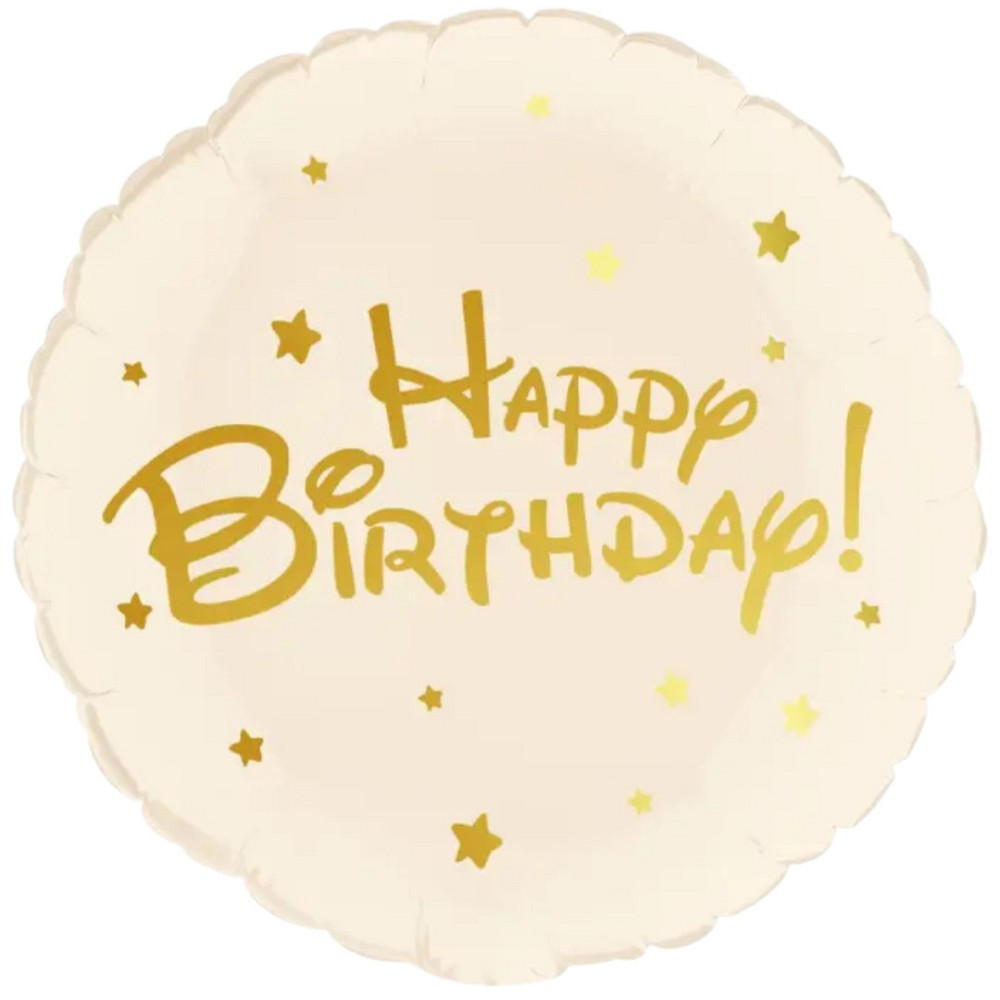 Фольгированный шар happy birthday кремове 18" 45см Киев - изображение 1