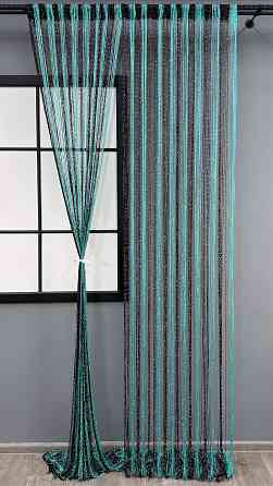 Шторы-нити с люрексом Бирюзовый с венге 300х300см 1 шт (61-101) Киев