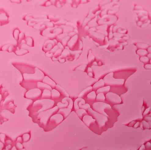 Молд силиконовый Бабочки 100 на 100 мм розовый Киев