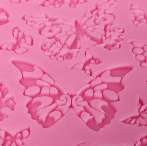 Молд силиконовый Бабочки 100 на 100 мм розовый Киев - изображение 5